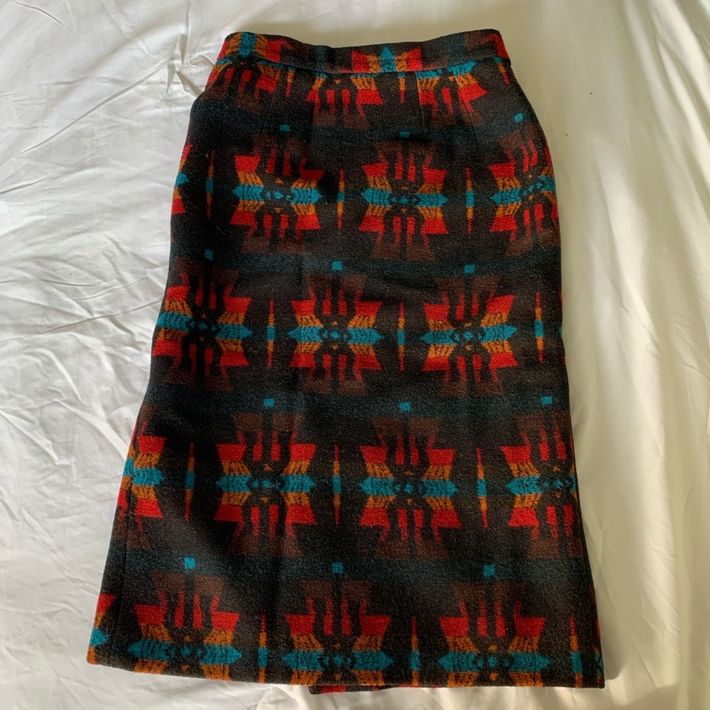Aztec Wool Skirt
